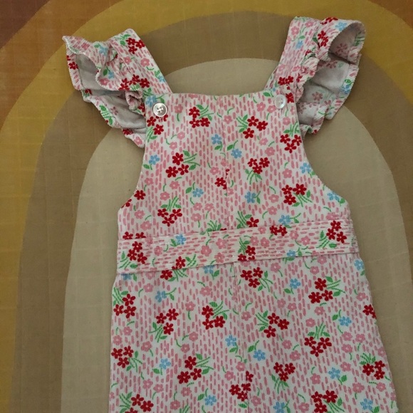 Vintage Health-Tex Floral Corduroy Overalls 24mo - Picture 3 of 4